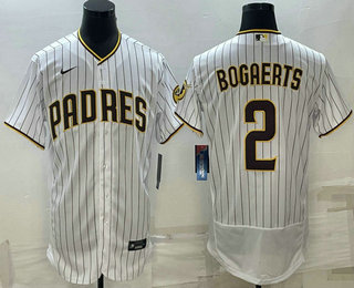 Men%27s San Diego Padres #2 Xander Bogaerts White Flex Base Stitched Baseball Jersey